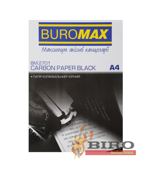 Hârtie indigo BUROMAX, neagra, 100 foi