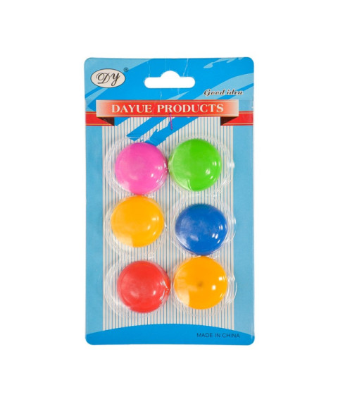 Set de magneți rotunzi, 6 buc, 30 mm, colorati