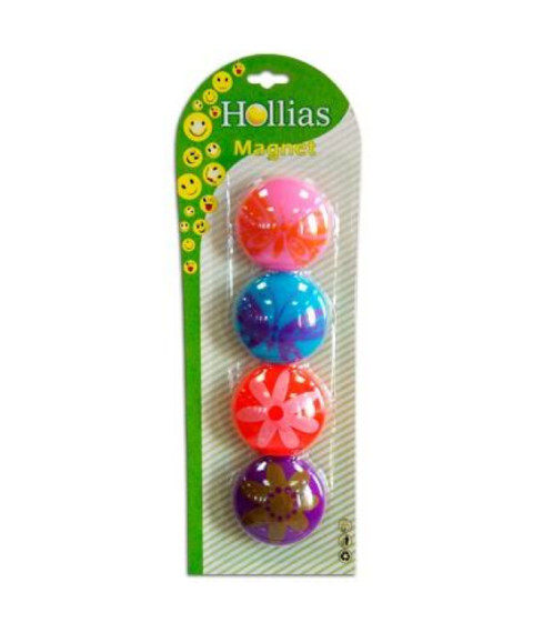 Set de magneți rotunzi, 4 buc, 40 mm, colorate