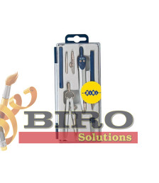 Set compas ZI-BI, Basis 7 elemente in boxa din plastic, albastru art.ZB.5306BS-03