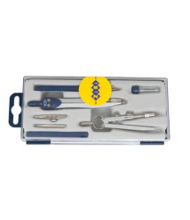 Instrumente de desen ZiBi BASIS, 7 obiecte, albastru