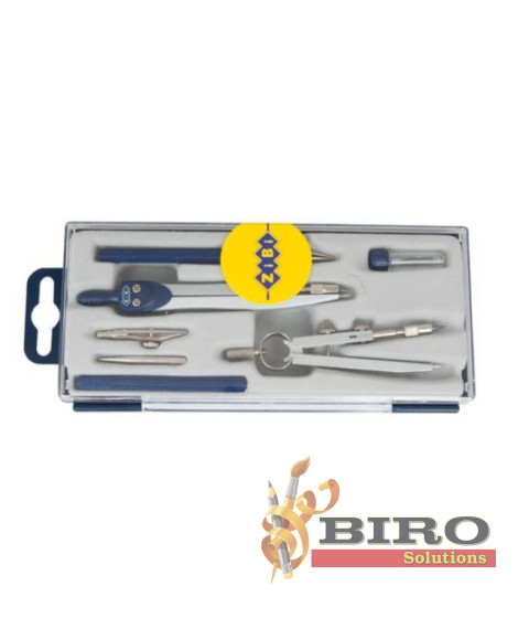 Instrumente de desen ZiBi BASIS, 7 obiecte, albastru