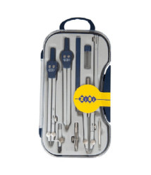 Set Compas Zi-Bi COLLEGE 9 elemente, albastru, KIDS Line