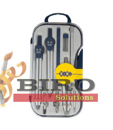 Set Compas Zi-Bi COLLEGE 9 elemente, albastru, KIDS Line