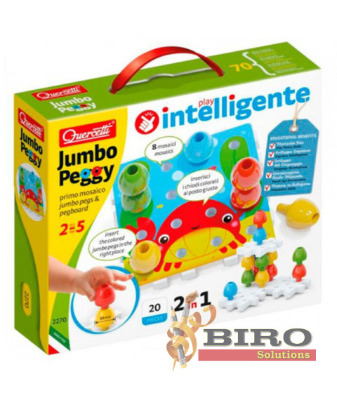 QC Mozaic Quercetti "Jumbo Peggy" 2 in 1, 20 el., 53570