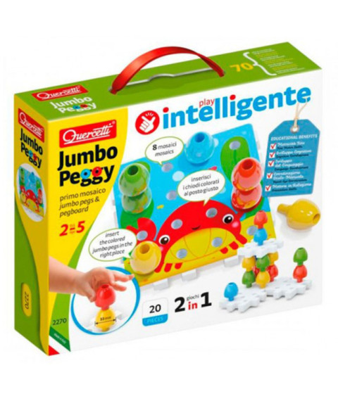 QC Mozaic Quercetti "Jumbo Peggy" 2 in 1, 20 el., 53570