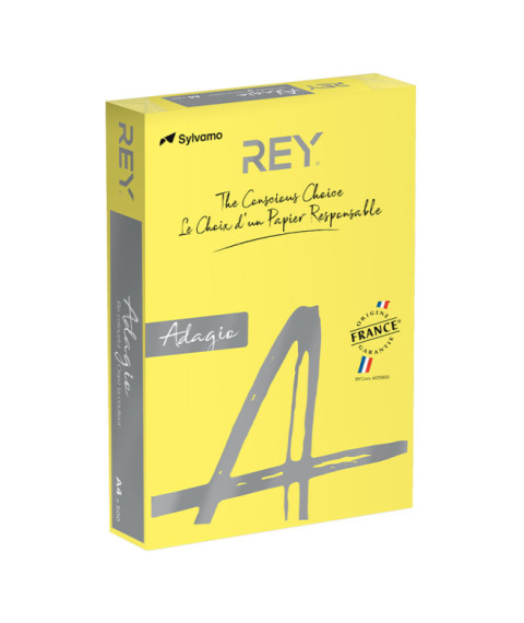 Hârtie colorată A4 (160gr/m2, 250 foi) intensiv galben lămâie Adagio YELLOW 66