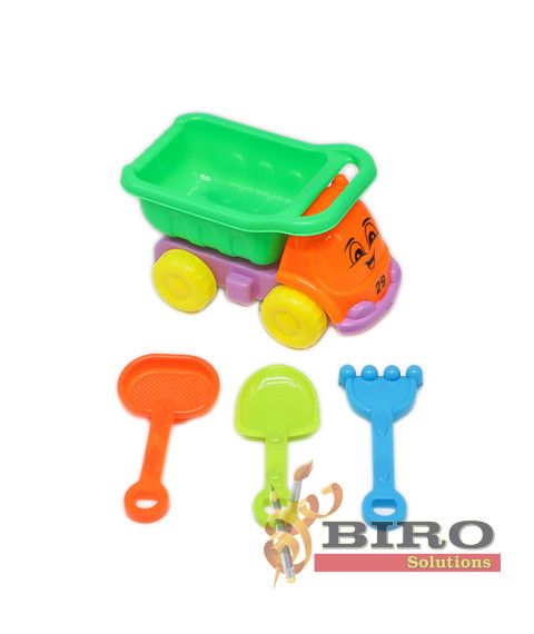 Set pentru nisip, mașinuță, orange/verde, cod 812012