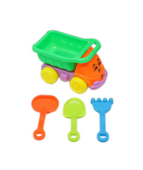 Set pentru nisip, mașinuță, orange/verde, cod 812012