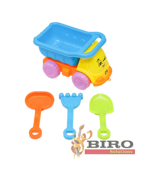 Set pentru nisip, mașinuță, galben/albastru, cod 812010