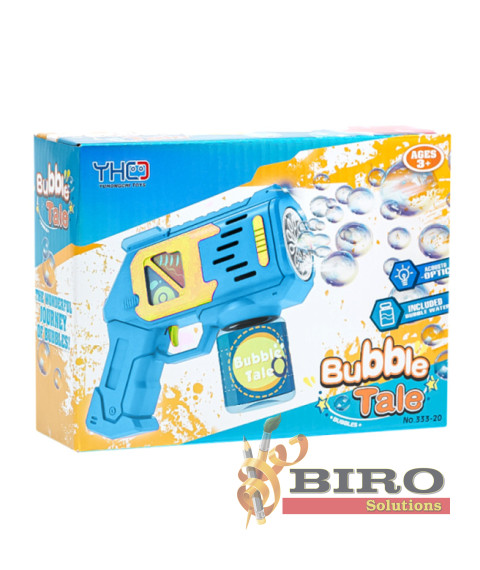 Pistol cu bule de săpun și lumină, albastru