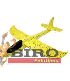 Avion planor 37cm, galben, cod 185002