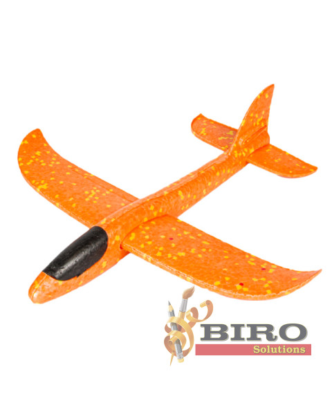 Avion planor 37cm, portocaliu, cod 177031