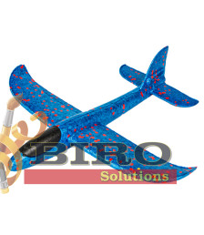 Avion planor 37cm, albastru, cod 177029