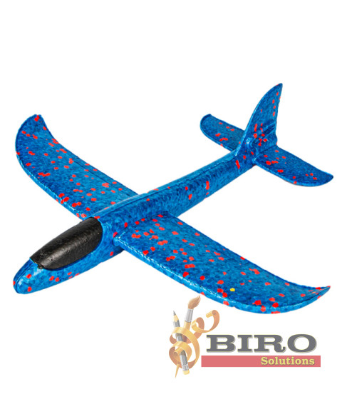 Avion planor 37cm, albastru, cod 177029