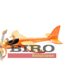 Avion planor 48cm, oranj, cod 140656