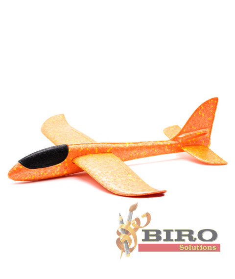 Avion planor 48cm, oranj, cod 140656
