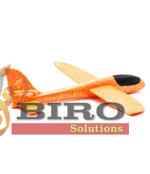 Avion planor 48cm, oranj, cod 140656