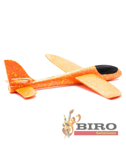 Avion planor 48cm, oranj, cod 140656