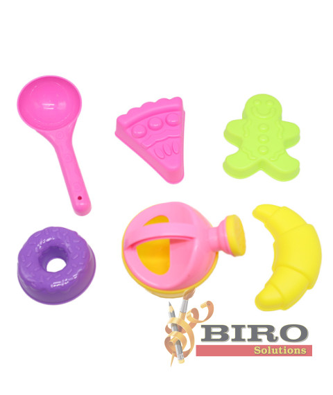 Set pentru nisipiera cu găleată (8 buc), roz, cod 802004