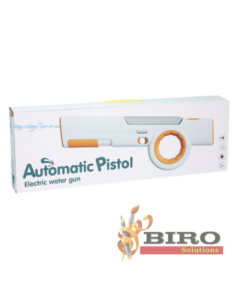 Pistol de apă electric cu baterie reîncărcabilă, oranj, cod 835101