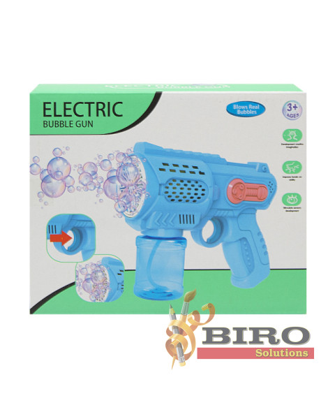 Pistol pentru bule de săpun cu lumină și sunet, albastru