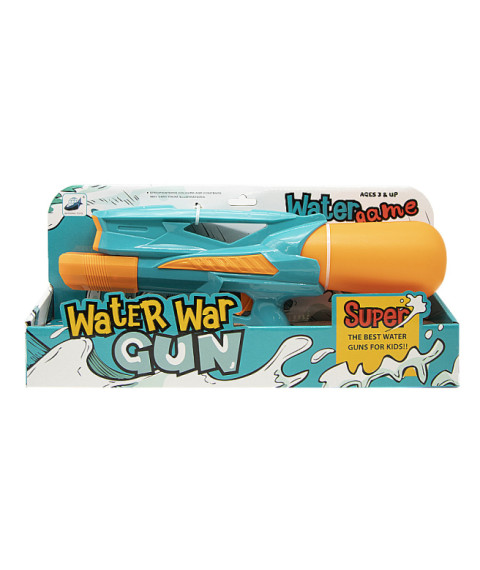 Pistol pneumatic de apa cu sticla, 38 cm, albastru/orange, cod 672063
