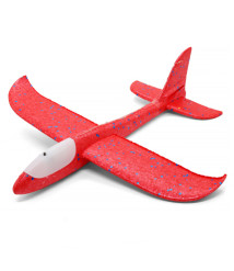 Avion planor 48cm (line LED), roșu, cod 140670