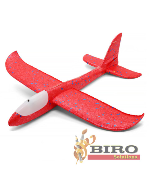 Avion planor 48cm (line LED), roșu, cod 140670
