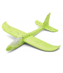 Avion planor 48 cm (front LED), verde deschis, cod 140664