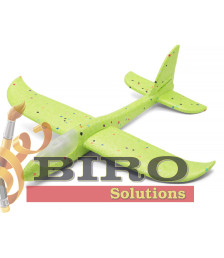 Avion planor 48 cm (front LED), verde deschis, cod 140664