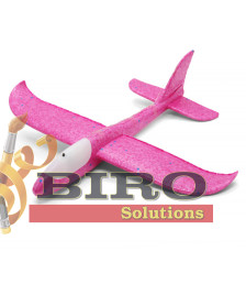 Avion planor 48cm (line LED), liliac, cod 140668