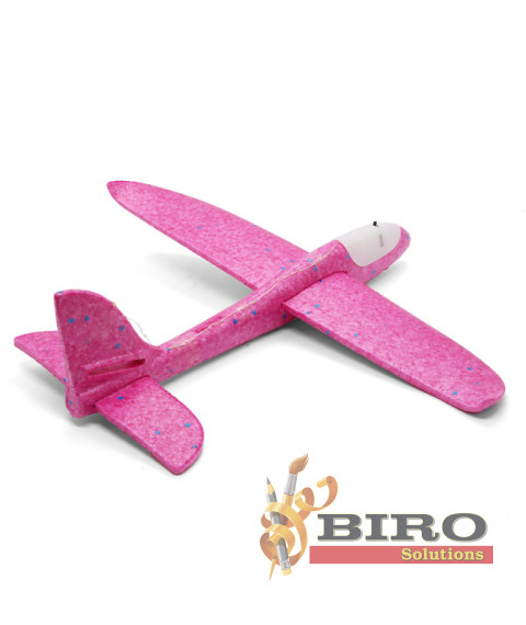Avion planor 48cm (line LED), liliac, cod 140668