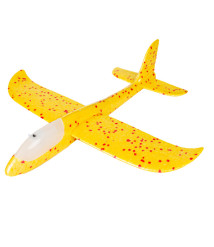 Avion planor 48cm (line LED), galben, cod 177035