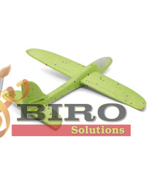 Avion planor 48 cm (front LED), verde deschis, cod 140664
