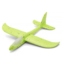 Avion planor 48cm (line LED), verde, cod 140669