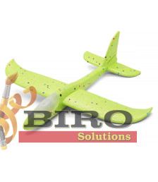 Avion planor 48cm (line LED), verde, cod 140669