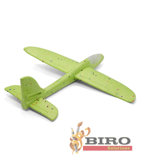 Avion planor 48cm (line LED), verde, cod 140669