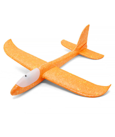 Avion planor 48cm (line LED), portocaliu, cod 140671