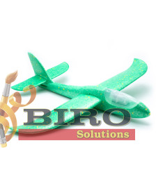 Avion planor 48 cm (front LED) verde, cod 152619