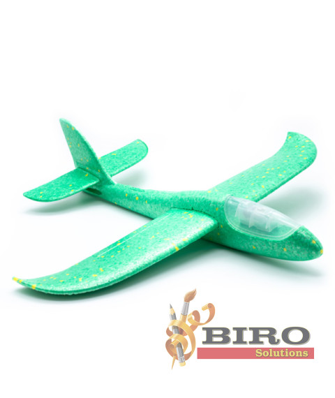 Avion planor 48 cm (front LED) verde, cod 152619