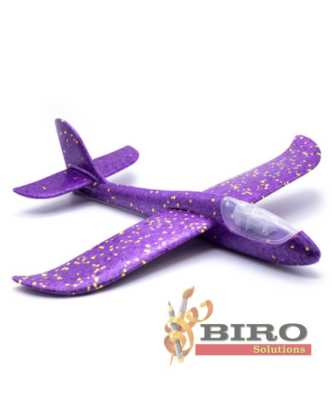 Avion planor 48 cm (front LED) violet, cod 152620