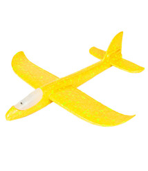 Avion planor 37cm (front LED), galben, cod 177024