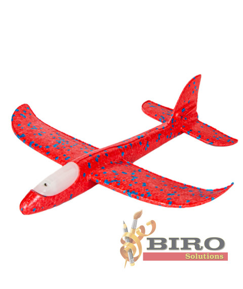 Avion planor 37cm (front LED), roșu, cod 177021