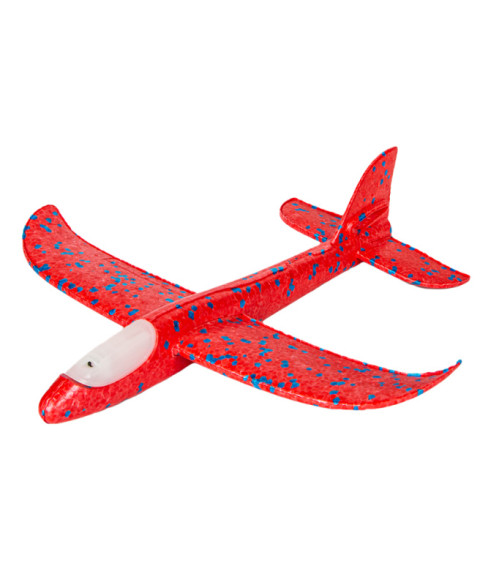 Avion planor 37cm (front LED), roșu, cod 177021