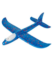 Avion planor 37cm (front LED), albastru, cod 177022