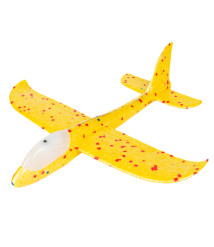Avion planor 37cm (line LED), galben, cod 177027