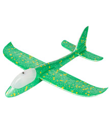 Avion planor 37cm (line LED), verde, cod 177026