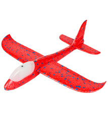 Avion planor 37cm (line LED), roșu, cod 177025