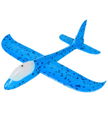 Avion planor 37cm (line LED), albastru, cod 201102